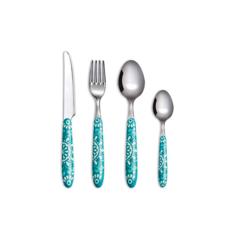 Excelsa 24 pieces cutlery set Mandala stainless steel  multicolor