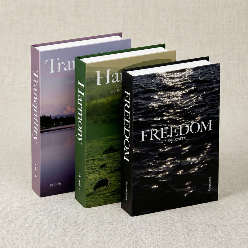 Livres décoratifs de divertissement (ensemble de 3)