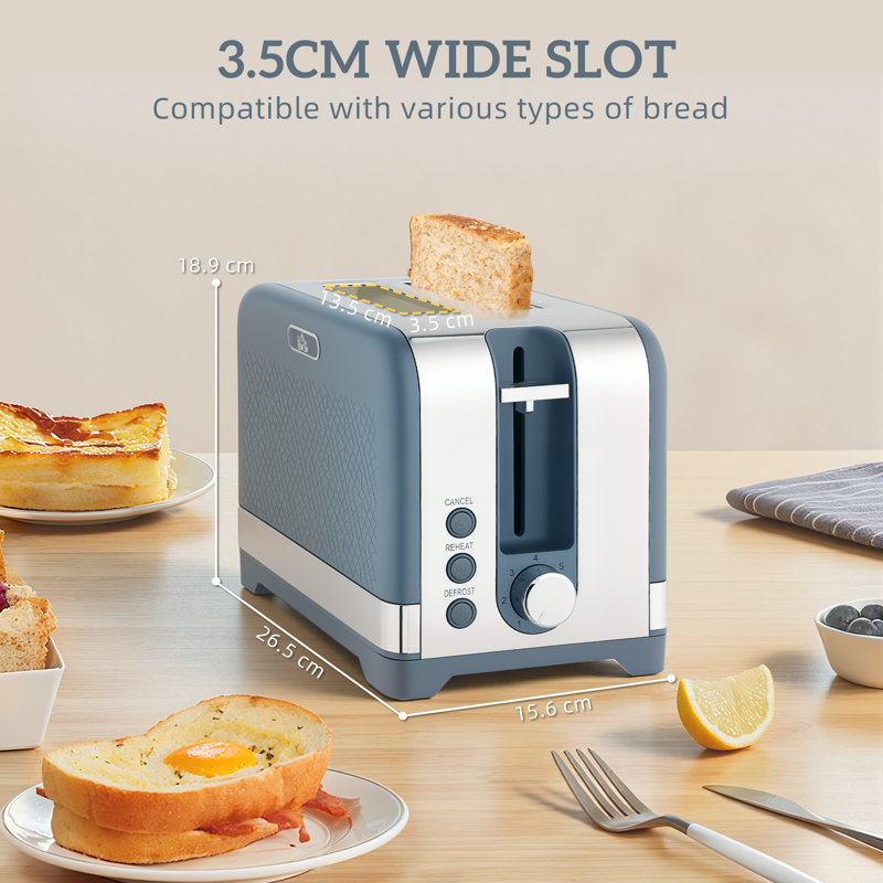 Kettle and Toaster Set, Blue/Silver