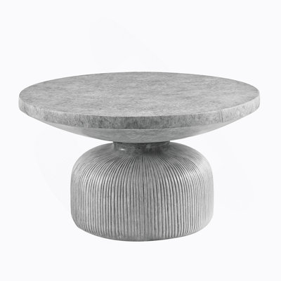 Table basse au fini gris patiné