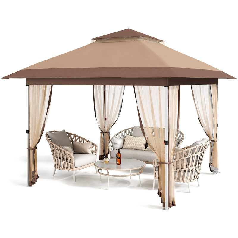 Outdoor Metal Patio , 12 ft. x 12 ft., Brown