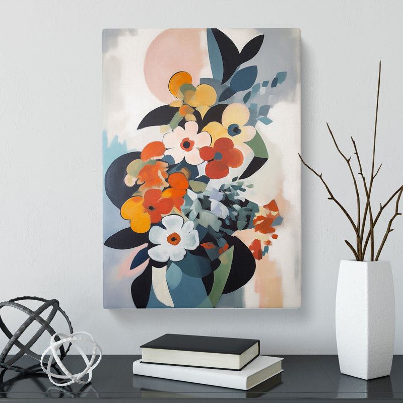 Stonebridge Flowers Bauhaus Vol.3 - Wrapped Canvas, 50cm H x 35cm W x 3cm D