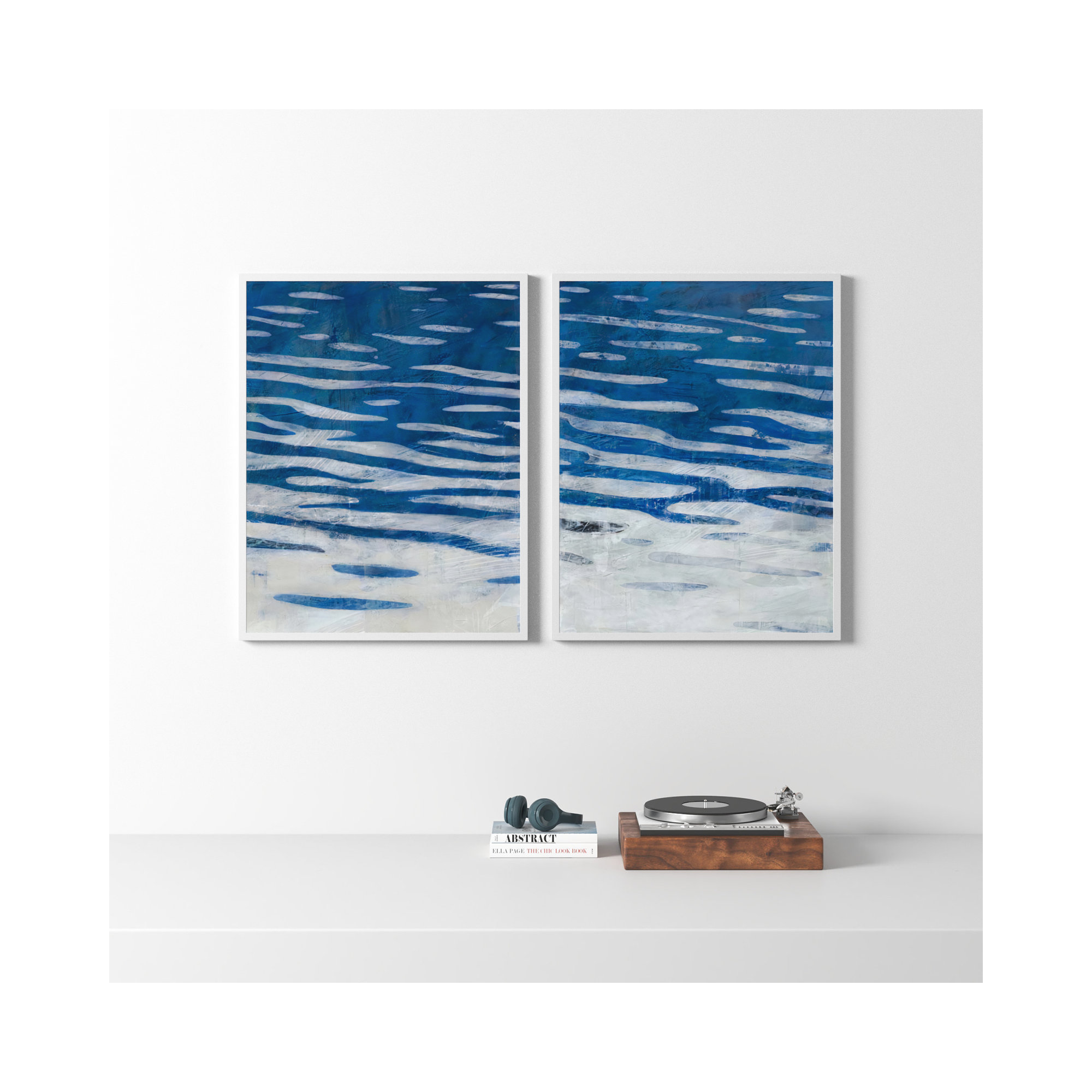 Oceanview By Ivo Stoyanov by Ivo Stoyanov, 38" H x 60" W x 1.25" D, White Framed