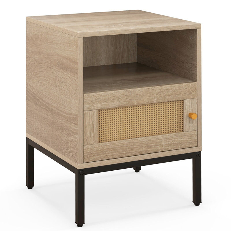 Ameen 40cm W Metal Bedside Table