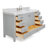 Cambridge Single Bathroom Vanity with Carrara Marble Top-88398666-88398665