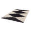 Tapis noir et ivoire moderne