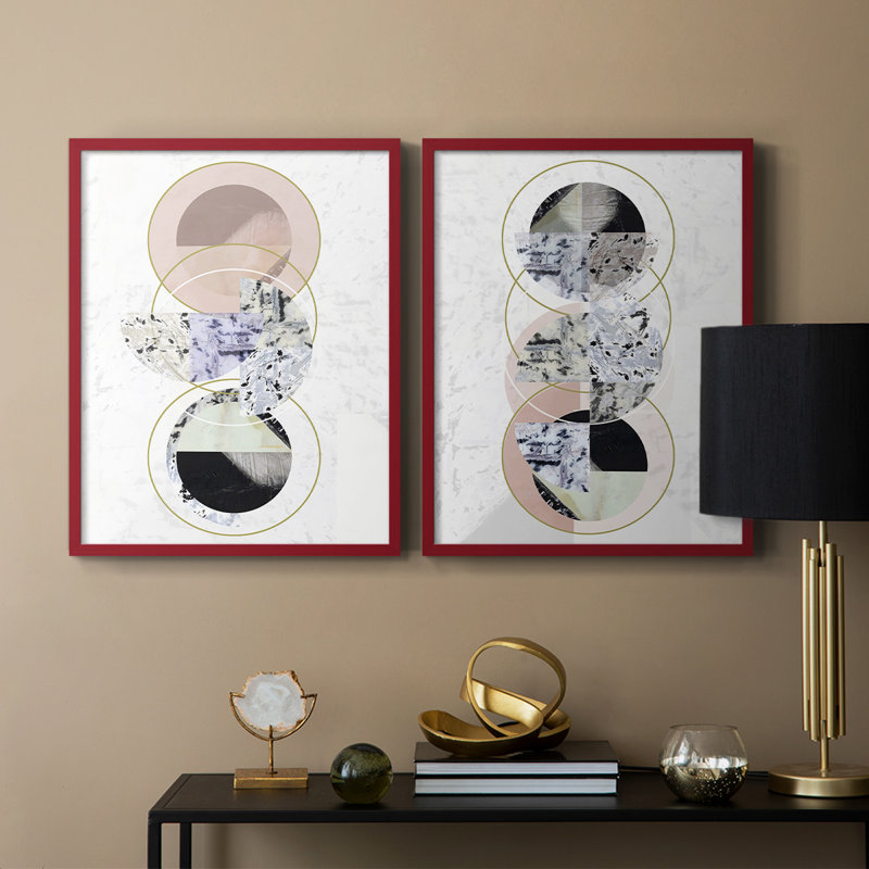 «Inner Circles I», reproduction encadrée de qualité supérieure - prête à être accrochée - aucun clou requis - aucun clou requis