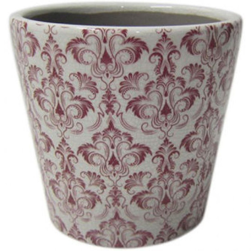 Pot de fleurs en céramique Kintzel, Rose / blanc