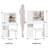 29.2" Small Size Left Drawer Desktop Vanity Table + Cushioned Stool, 2 AC+2 USB Power Station, Hair Dryer Bracket, Extra Large Touch Control Sliding LED Mirror, Tri-Color Switching, Brightness Adjust-1291380387