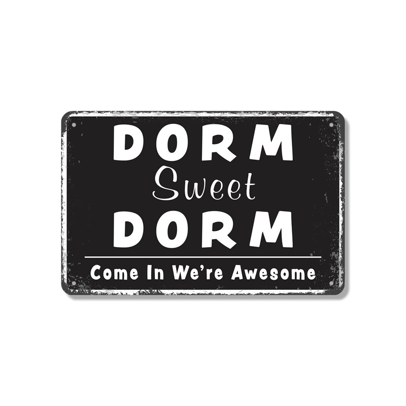 Dorm Sweet Dorm (paquet de 2) en aluminium 7 po x 10 po