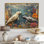 «Jouant des phoques dans un paysage de corail I», reproduction d'art sur toile