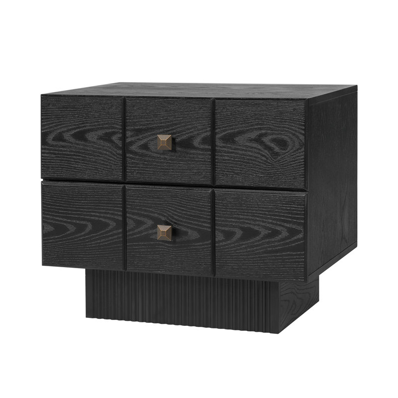 Table de chevet Halvoria, Noir, 1