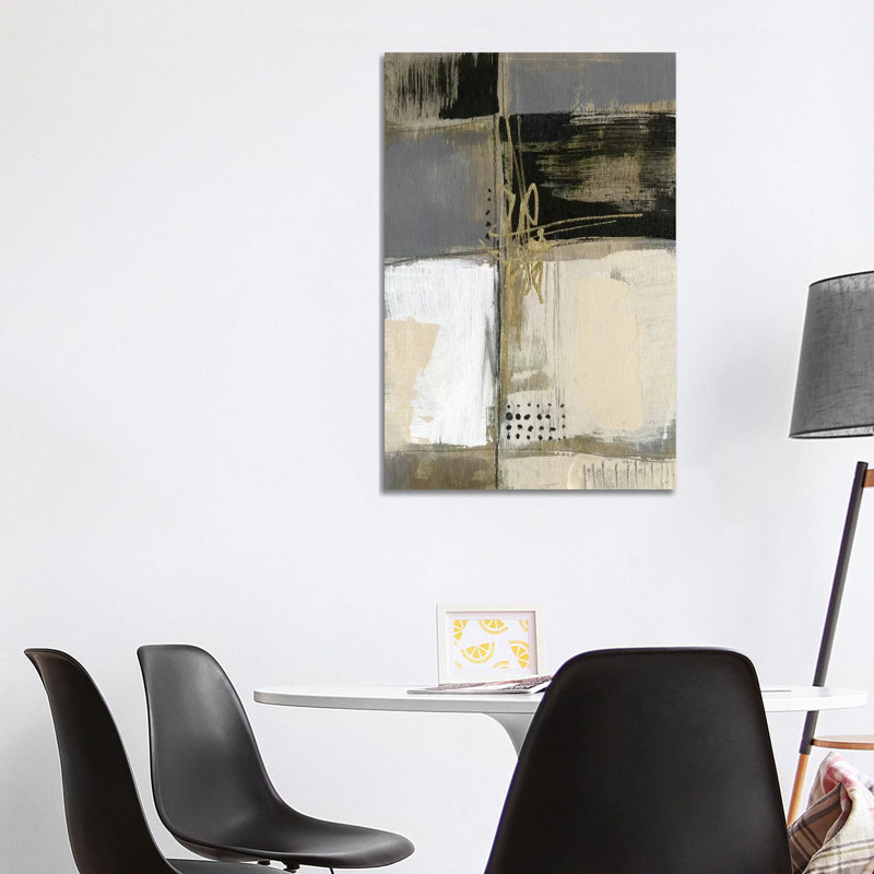 Neutral Divisions III par Jennifer Goldberger - reproduction d'art, Toile tendue, H 40 po x l 26 po x P 1,5 po