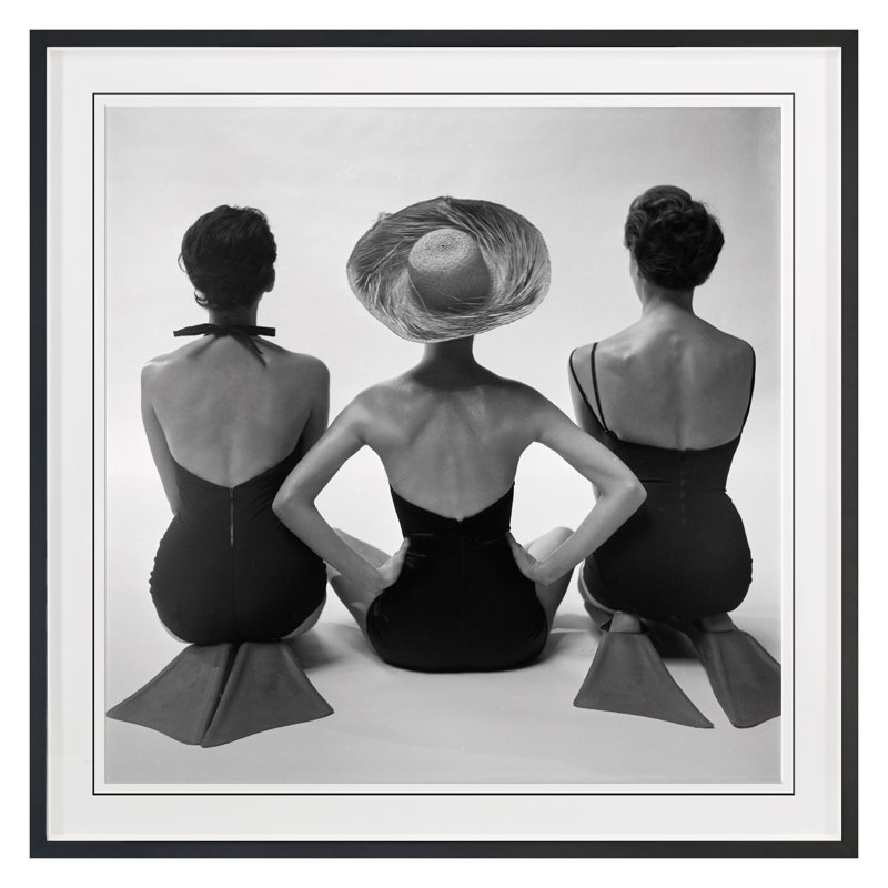 Swimsuit Ladies Print by Grand Archives, Black Framed, 36" H x 36" W