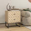 Raul 48cm W Steel Bedside Table