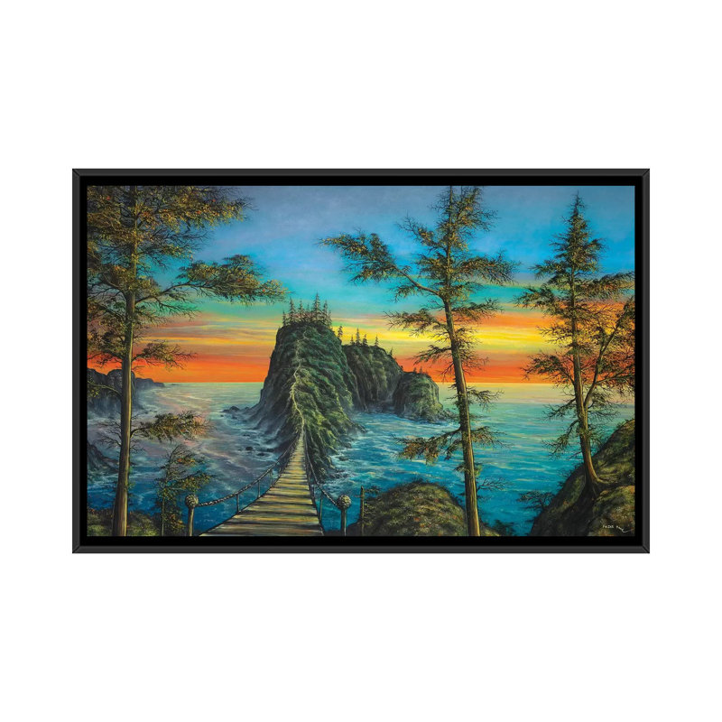 The Mysterious Island by ColorByFeliks - Print on Canvas, 66.04 cm H x 45.72 cm W, Black Framed