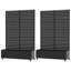 Boîte à fleurs en métal avec treillis et roues 47 l x 16 po-1577028276