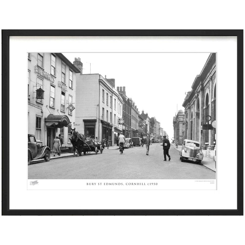 Bury St Edmunds, Cornhill C1950 - Single Picture Frame Print, 28cm H x 36cm W x 2.3cm D