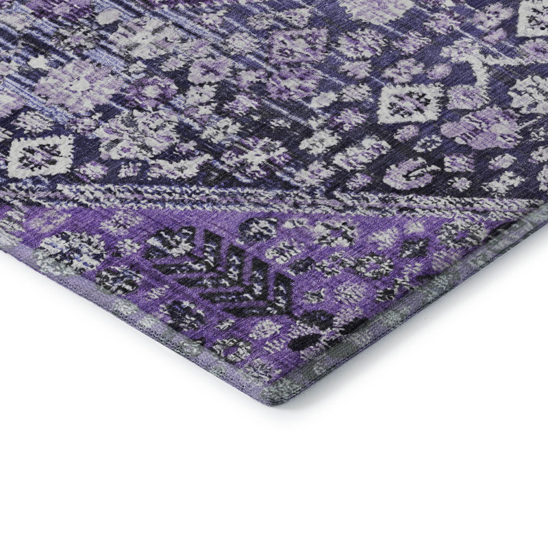 Tapis aztèque lavable à la machine de qualité supérieure AMF1834 Ashington, Rectangle 10 pi x 14 pi
