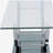 Chrome Rectangular U-Shaped Glass Top Coffee Table