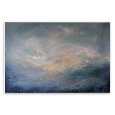 Cascading Clouds Abstract Wall Plaque Art by Lydia Orange