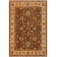 Tapis brun floral en laine noué à la main 9 pi x 12 pi 1 po Floral