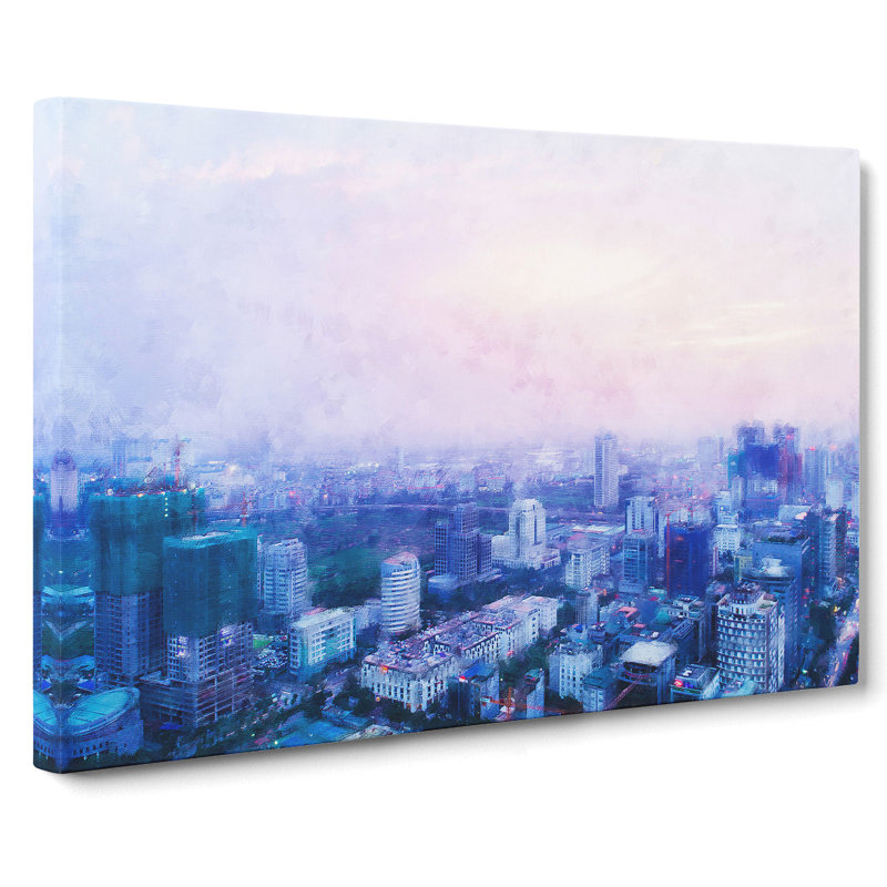 The Hanoi Skyline In Vietnam - Wrapped Canvas Painting, 35cm H x 50cm W x 3cm D