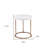  Contemporary 22" Copper and White Round End Table