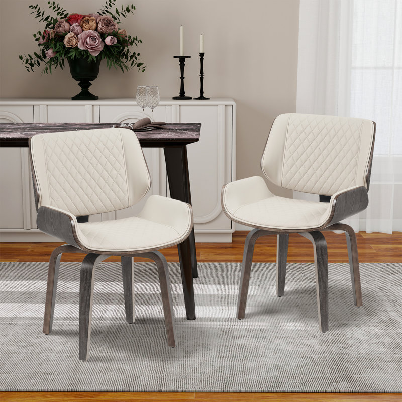 360° Swivel Dining Chair Set Of 2, Beige
