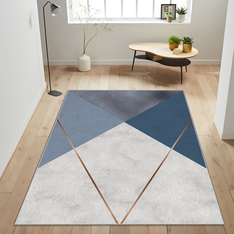 Luxurious Woven Carpet, 100% Polyester, 70.9 x 110.2 Inches | 740 g/m², Non-Slip Felt Dot Underside, 0.2 Inch Pile Height | Machine Washable, Easy Care, Perfect for Living Room & Bedroom Décor