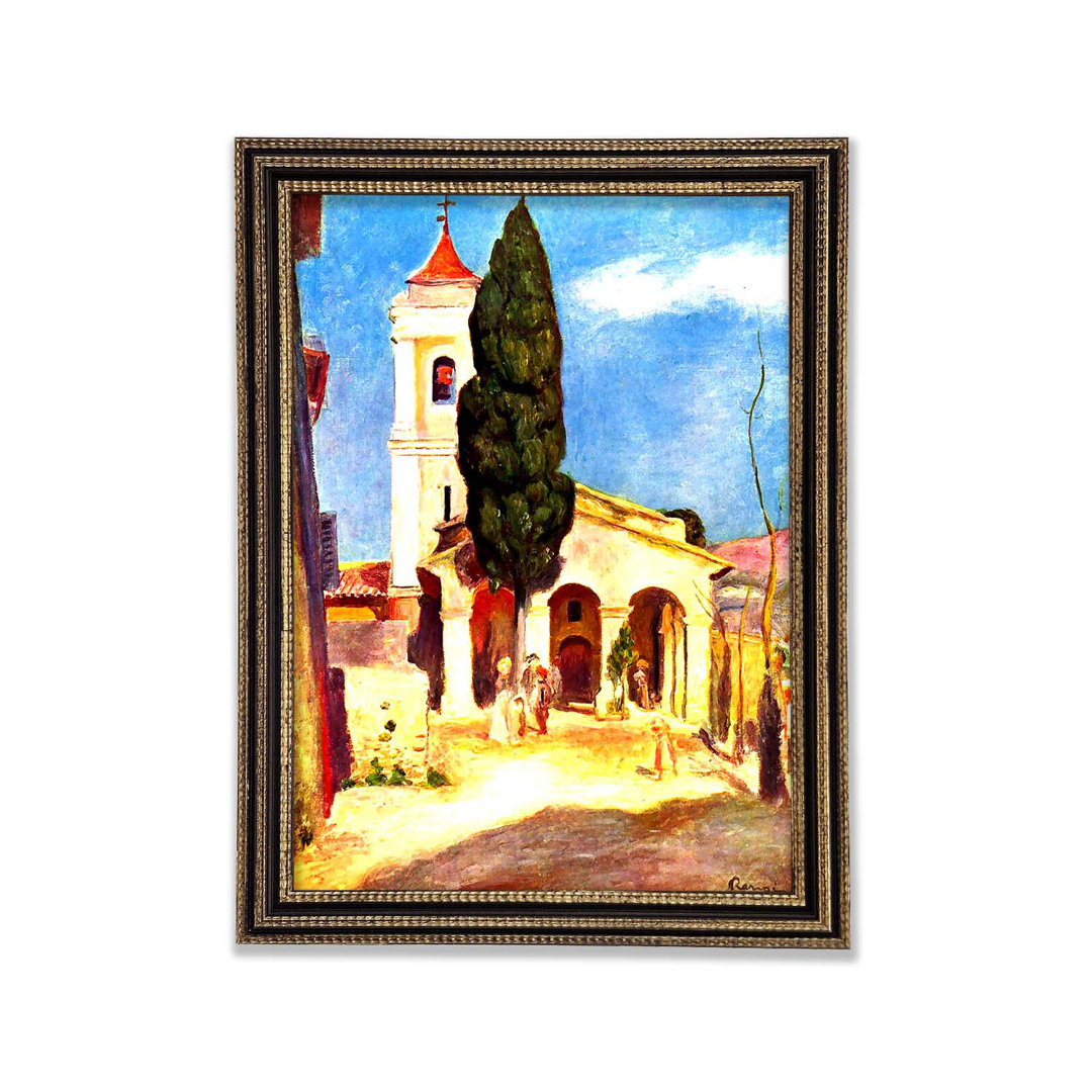 Renoir Kirche in Cagnes Gerahmter Druck