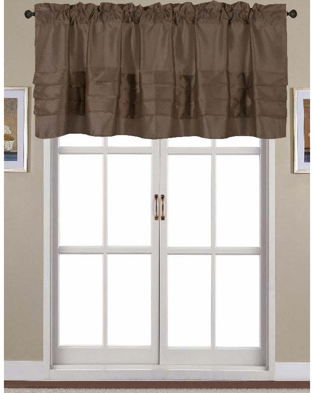 Stolz Tailored Window Valance, Taupe