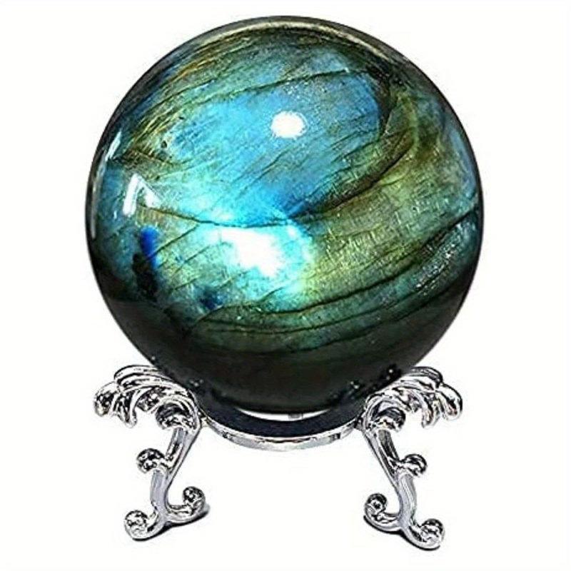 Labradorite Crystal Sphere, Unscented Solid Home Decor, Valentine's Day & Holiday Gift, Home Collection Accessory