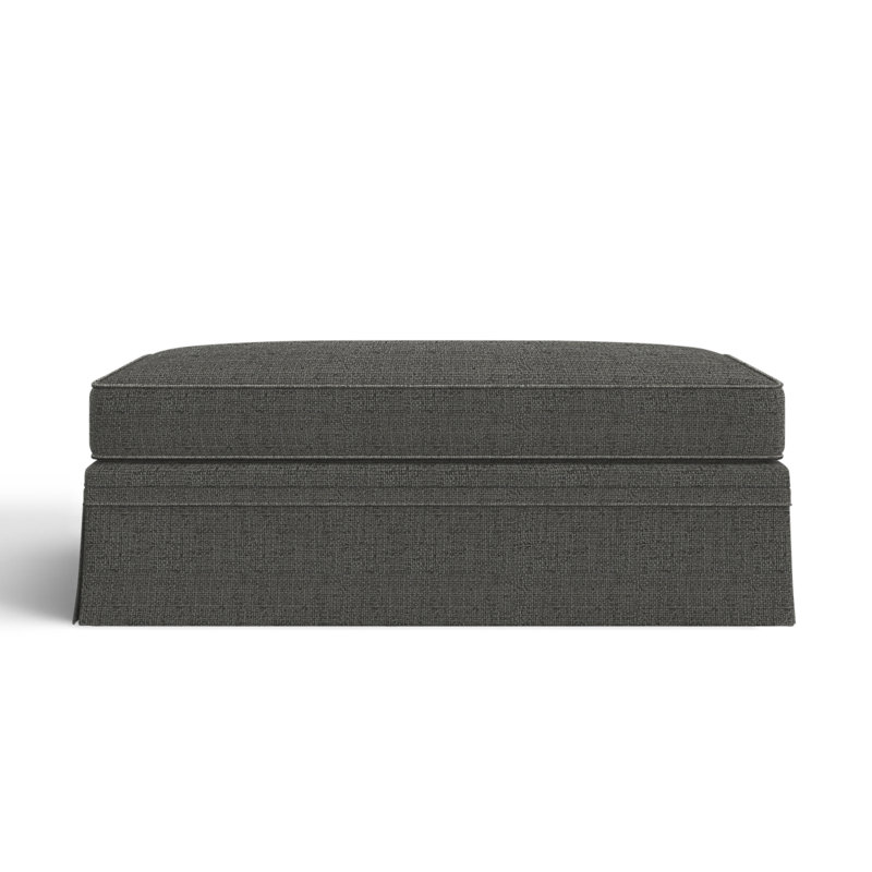 Shelby Upholstered Storage Ottoman, Zuma Charcoal Textured Linen