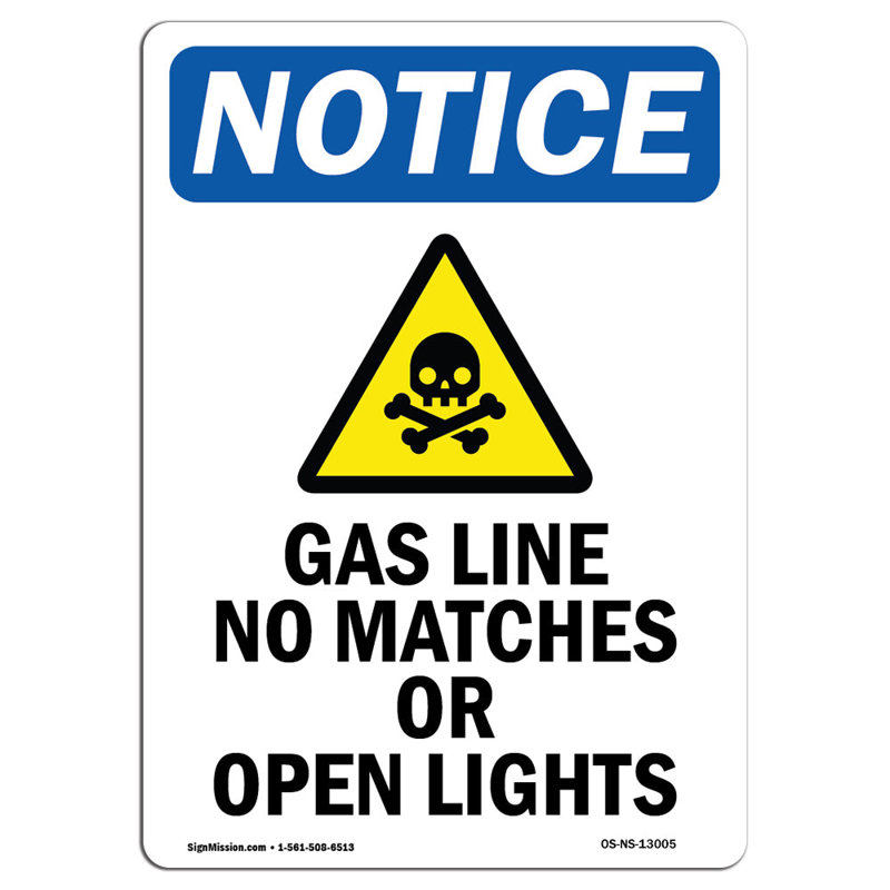 Enseigne de gaz sans correspondance