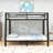 Full XL Over Queen Metal Bunk Bed With Dual Ladders And Guardrails
