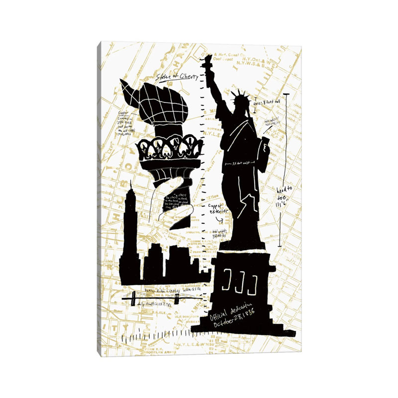 NY Deco II by Edward Selkirk - Wrapped Canvas Gallery-Wrapped Canvas Giclée, 66.04 cm H x 45.72 cm W x 1.91 cm D