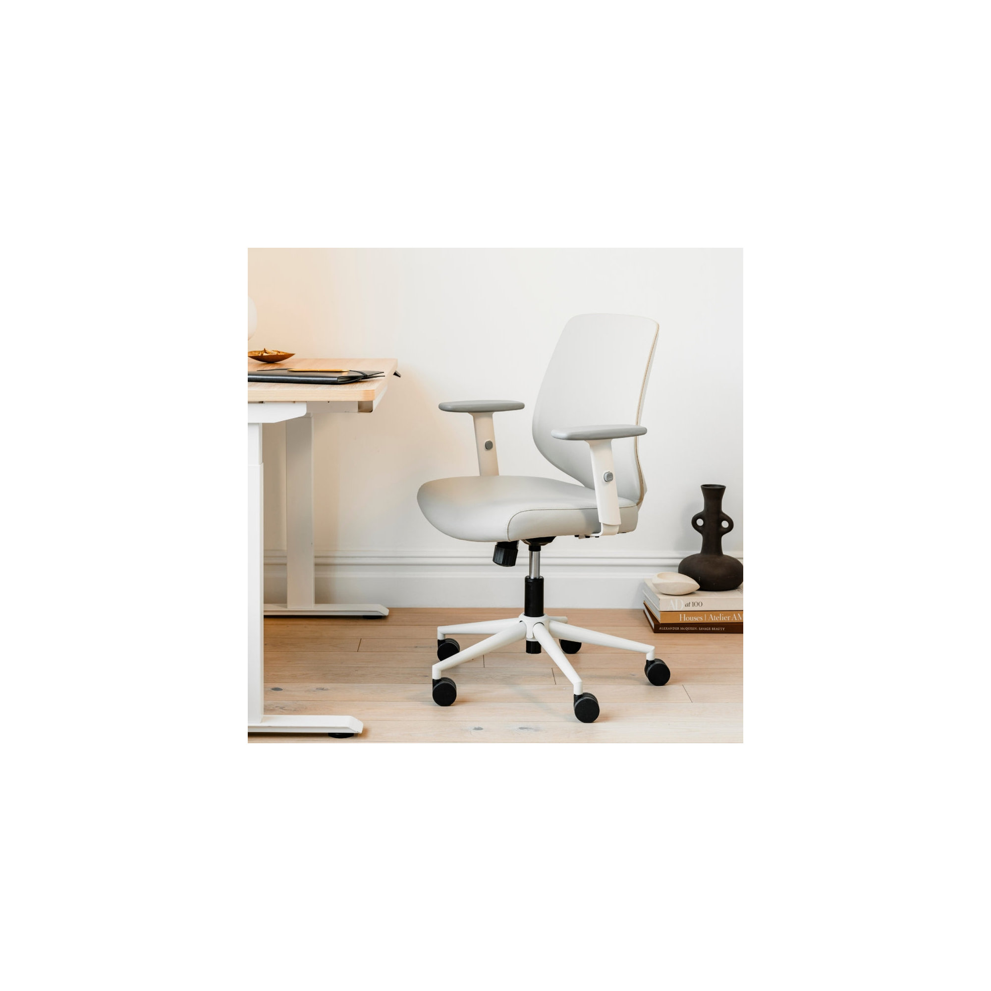 Daily Chair, Limestone, White