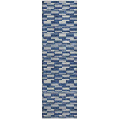 Premium Machine Washable Prisco Navy Rug