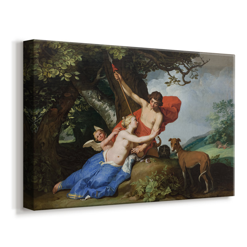 Vénus et Adonis-Abraham Bloemaert-Toile tendue avec châssis-1632, 12 x 18