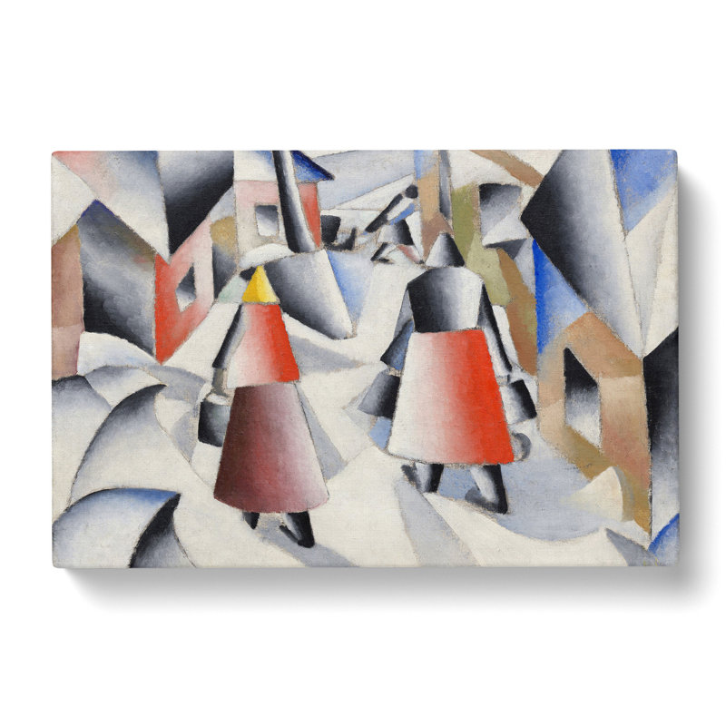 Village After Snowstorm by Kazimir Malevich - Wrapped Canvas Painting, 50cm H x 76cm W x 3cm D
