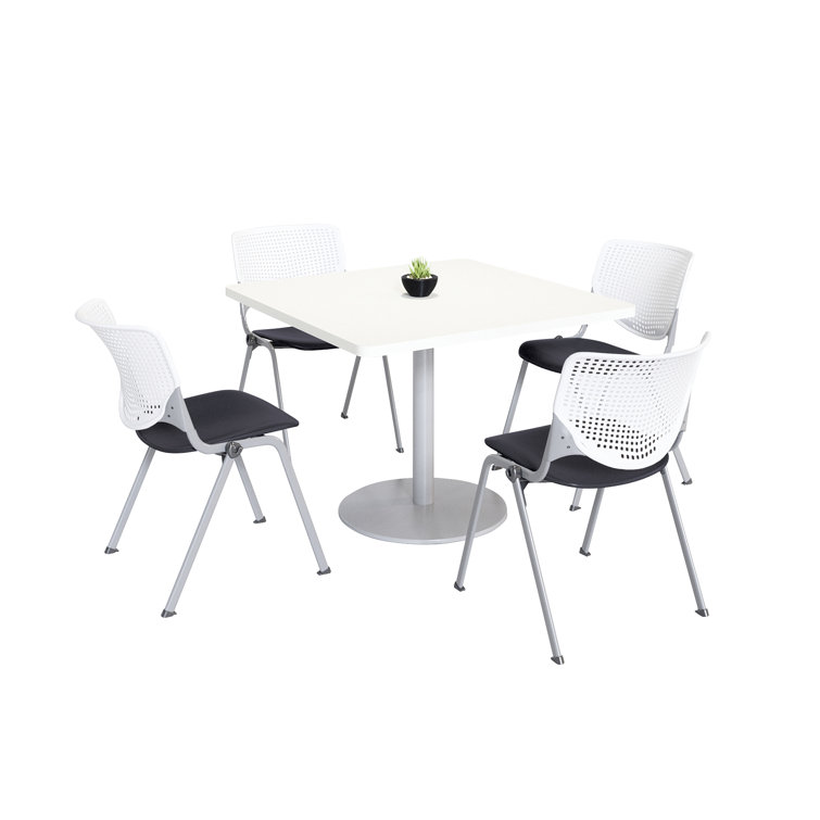 Mode Square Breakroom Table and Kool Chair Set