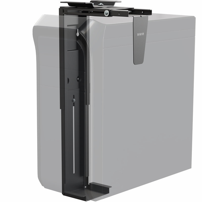 Vivo large under-desk and wall pc mount, computer case holder with 135° swivel