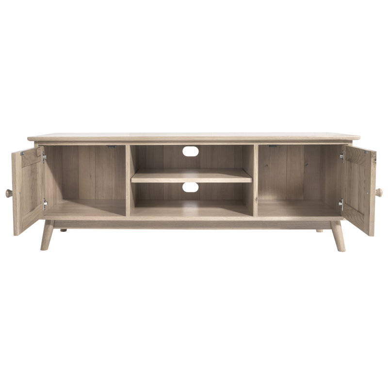 Andres Unfinished TV Stand for TVs up to 60", Light Oak