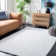 Assar Handmade Shag White Area Rug 