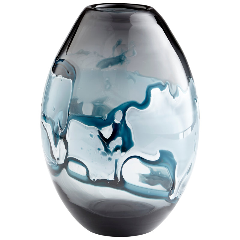 Mescolare Glass Table Vase, 14.5" H x 10.5" W x 10.5" D
