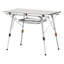 Table de camping pliante portative avec structure en aluminium et couche en filet pour pique-nique et repas en plein air