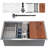 Undermount Single Bowl Stainless Steel Kitchen Sink with Drain, Colander, Cutting Board, Strainer, Grid, Dish-Drying Rack and Utensil Drying Rack-136330649