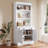 83.4"Tall Bookshelf Suite, Modern Bookcase Suite With LED Lighting,Doors And Drawers,2-Piece Set Storage Bookcase With Open Shelves For Living Room,Home Office