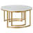 36" Faux Marble and Steel Round Nested Coffee Tables-659956438